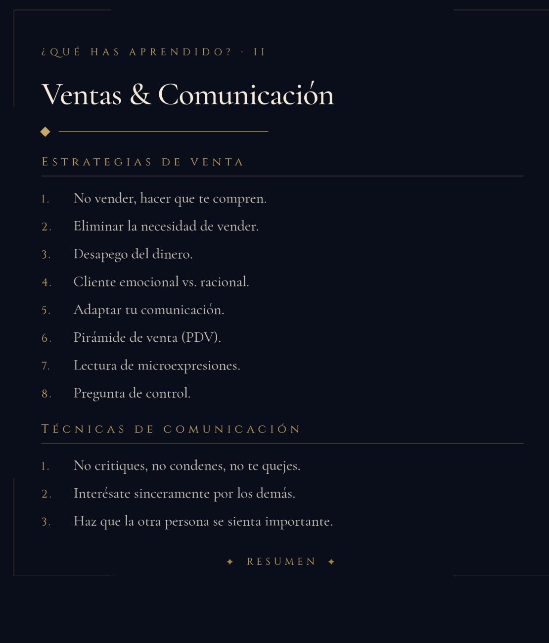 Páginas interiores — Ventas y Comunicación
